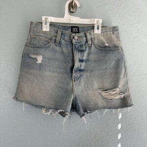 Urban Outfitters BDG High Rise Girlfriend Cut Lightly Distressed Jean Shorts
